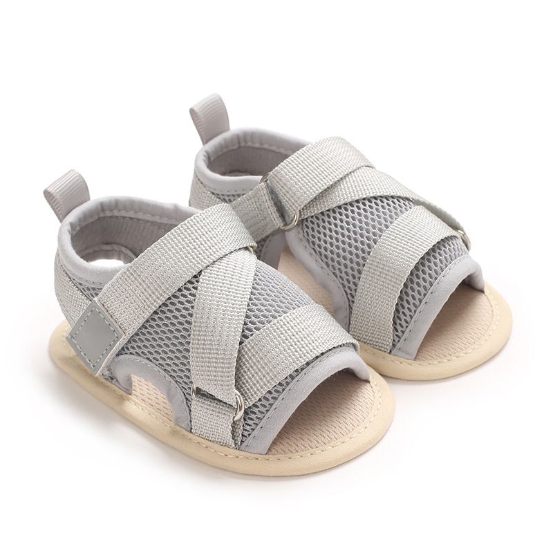 Sandale pentru copii mici – din pânză de bumbac, cu deget deschis, talpă moale, respirante, antiaderente, 12-36 luni