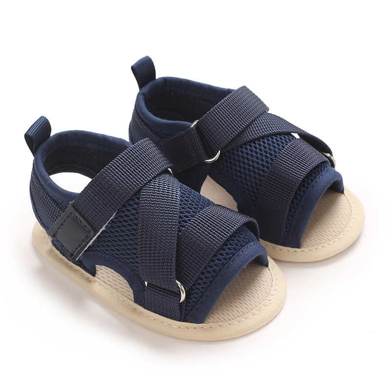 Sandale pentru copii mici – din pânză de bumbac, cu deget deschis, talpă moale, respirante, antiaderente, 12-36 luni