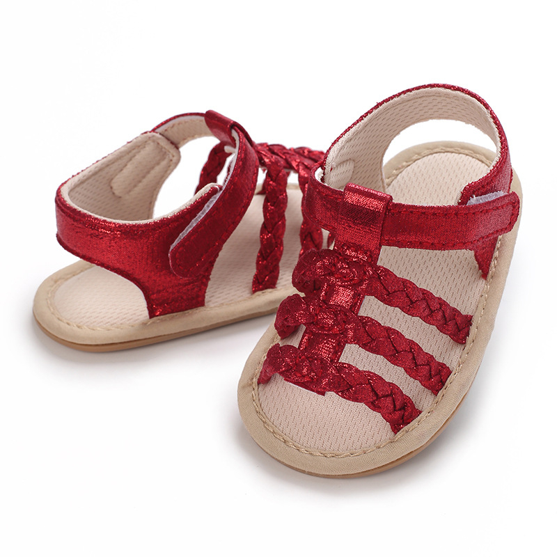 Ljetne sandale za djevojčice od 0 do 1 godine, prozračne, s protukliznom gumom i Velcro zatvaranjem.