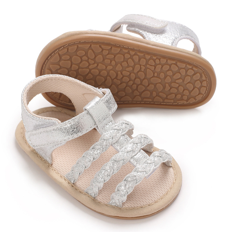 Ljetne sandale za djevojčice od 0 do 1 godine, prozračne, s protukliznom gumom i Velcro zatvaranjem.