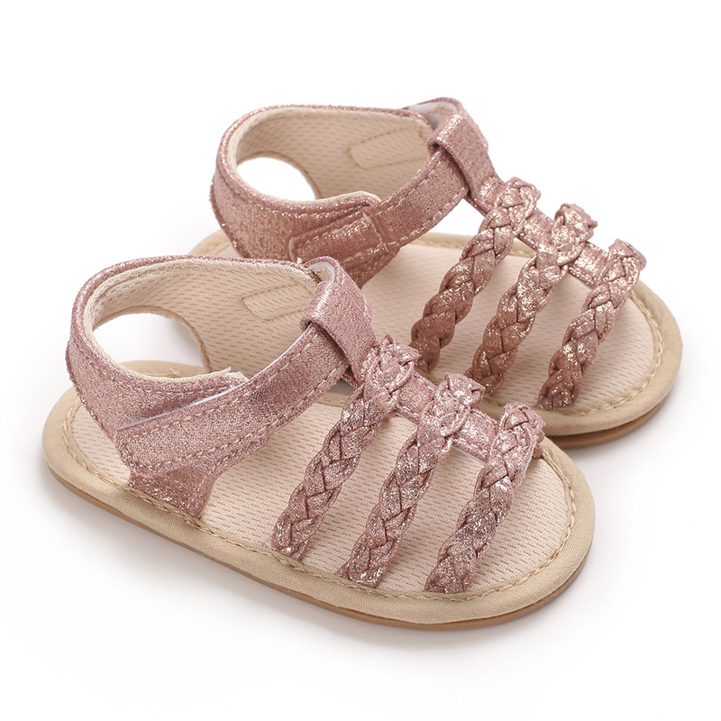 Ljetne sandale za djevojčice od 0 do 1 godine, prozračne, s protukliznom gumom i Velcro zatvaranjem.