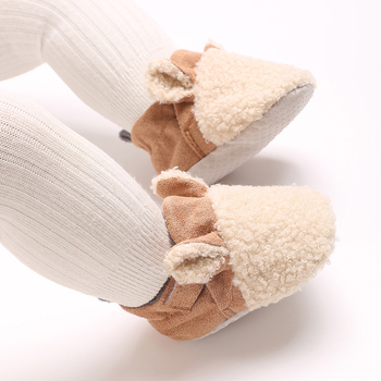 Παιδικά παπούτσια για μωρά 12–36 μηνών - χαριτωμένο κινούμενο σχέδιο, βαμβατένιο πάνω μέρος, Velcro κούμπωμα, ζεστά, χαμηλός αστράγαλος, φθινοπωρινά-χειμερινά-ανοιξιάτικα