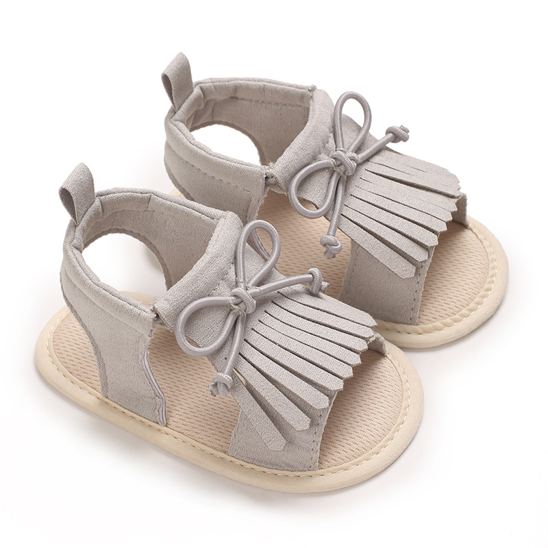 Sandale za djevojčice 6–12 mjeseci, resice, mekana potplata, ljetne dječje cipele (Potplat: EVA; Gornji dio: Platno; Uložak: Tekstil; Unutrašnjost: Tekstil)