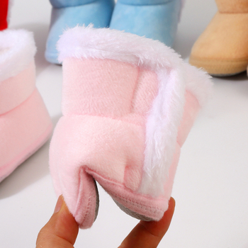 Dječje zimske visoke cipele s Velcro zatvaračem, kompozitna potplat, podstava od pamukastog pliša, za dob 0–15 mjeseci