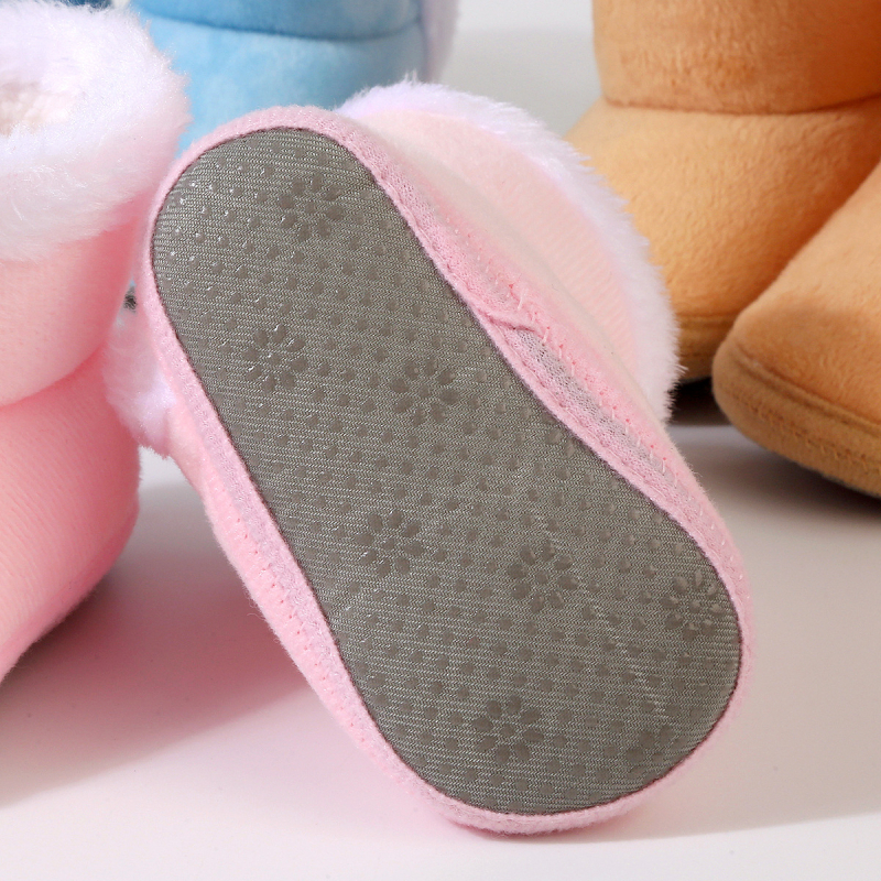 Dječje zimske visoke cipele s Velcro zatvaračem, kompozitna potplat, podstava od pamukastog pliša, za dob 0–15 mjeseci