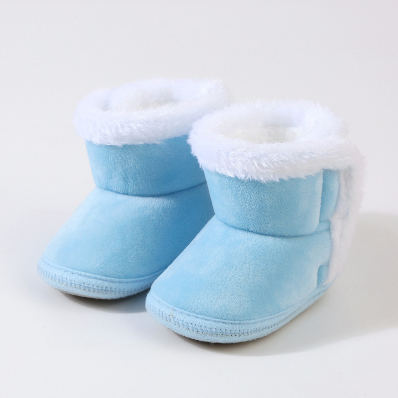 Dječje zimske visoke cipele s Velcro zatvaračem, kompozitna potplat, podstava od pamukastog pliša, za dob 0–15 mjeseci
