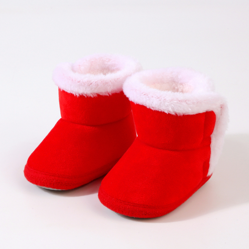 Dječje zimske visoke cipele s Velcro zatvaračem, kompozitna potplat, podstava od pamukastog pliša, za dob 0–15 mjeseci