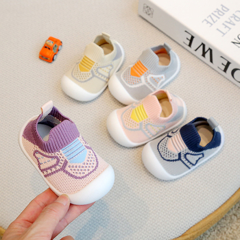Unisex βρεφικά παπούτσια με διαπνοή, πάνω μέρος από βαμβακερό ύφασμα, αντιολισθητική σόλα, για όλες τις εποχές, σε σχέδιο ιαπωνικού στυλ.