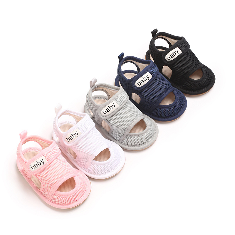 Ljetne cipele za bebe i malu djecu, mekana potplata, prozračni pamuk gornji dio, Velcro kopča