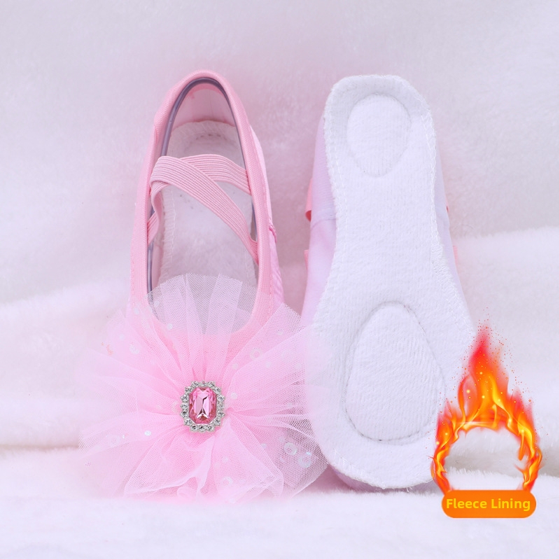 Dievčenské baletné topánky s mäkkou podrážkou – ľahké, priedušné detské tanečné topánky na balet