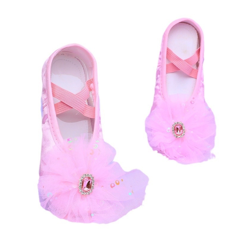 Meitenēm baleta kurpes ar mīkstu zoli – vieglas, elpojošas bērnu deju kurpes baletam