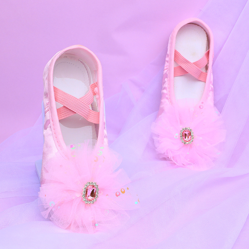 Meitenēm baleta kurpes ar mīkstu zoli – vieglas, elpojošas bērnu deju kurpes baletam