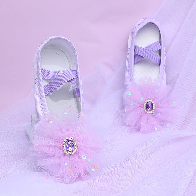 Meitenēm baleta kurpes ar mīkstu zoli – vieglas, elpojošas bērnu deju kurpes baletam