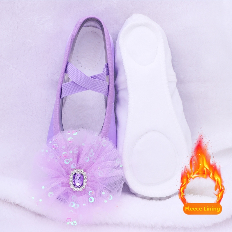 Meitenēm baleta kurpes ar mīkstu zoli – vieglas, elpojošas bērnu deju kurpes baletam