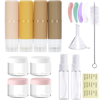 Putni set silikonskih bočica za pohranu, četiri prazne bočice za šampon