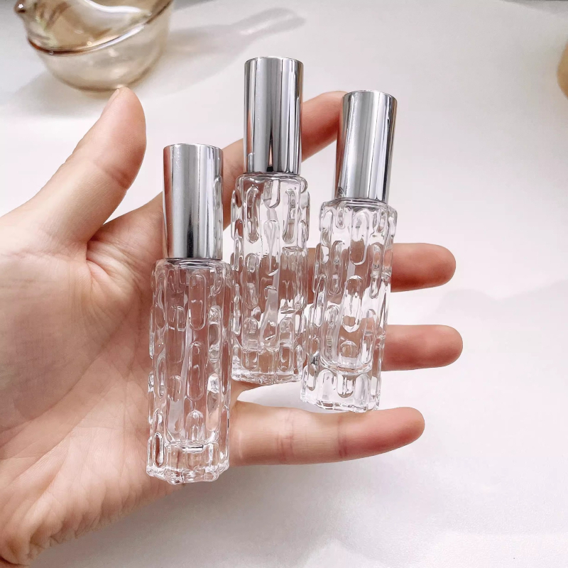 Staklena bočica parfema za nadopunu s raspršivačem, prešeno staklo, prijenosna prazna bočica za uzorke, Sea Forest marka, kartonsko pakiranje