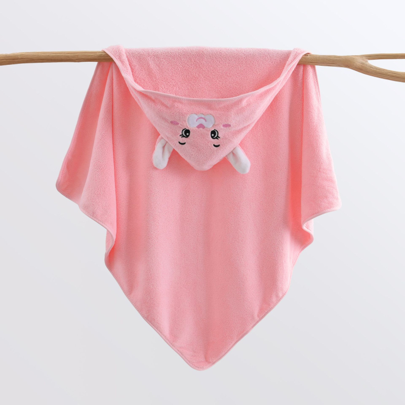 Ruiyan Kūdikio chalatas su gobtuvu – koralo flisas, 300–400 g, 150D paprastas audimas