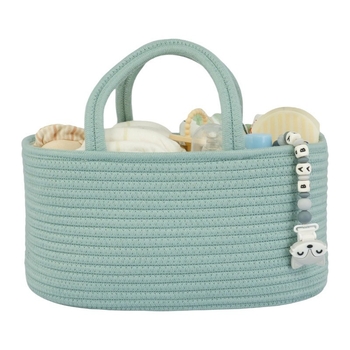 Coș de depozitare, sfoară de bumbac țesută manual, model A123, Willow between fingers, stil modern simplu