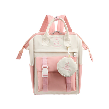 Σακίδιο φοιτητικό από Oxford ύφασμα, σχέδιο παγωτό, χωρητικότητα κάτω από 20 L, χωράει φορητό 8 ιντσών, ανθεκτικό στη φθορά, ιμάντες με αερόσφυξη, φρέσκο και γλυκό στυλ κολλεγιακό