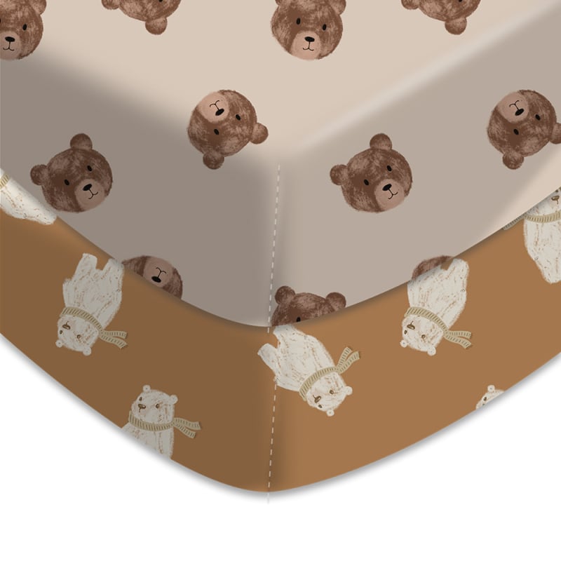 Kūdikių prigludusi paklode ant lovos, 100% poliesteris, augalų ir gyvūnų raštai, reaktyvus spausdinimas, skalbiama medžiaga