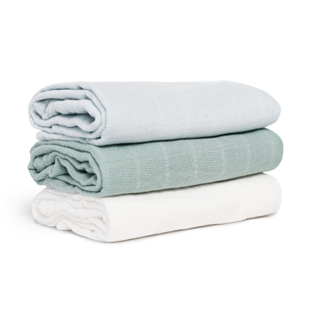 Двойнослойни памучни муслинови кърпи за лице за бебета, комплект от 3 броя, абсорбиращи кърпи за новородени