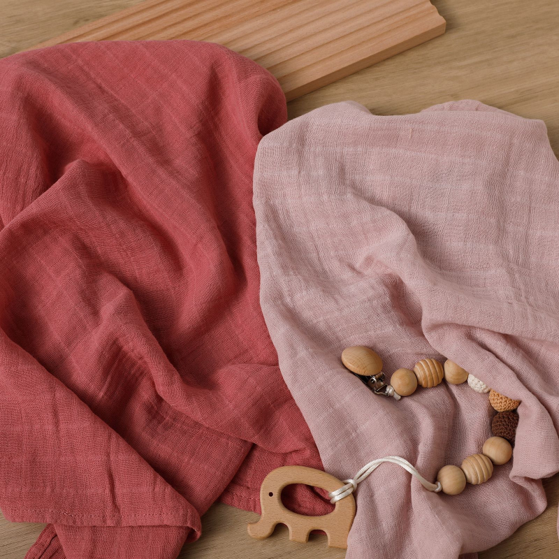 Двойнослойни памучни муслинови кърпи за лице за бебета, комплект от 3 броя, абсорбиращи кърпи за новородени