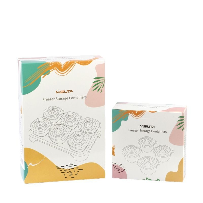 MISUTA Chrono laiko maitinanimo dėžutė – 6 vnt, PP indų rinkinys su skyriais, tinkama kūdikiams nuo 3 mėnesių