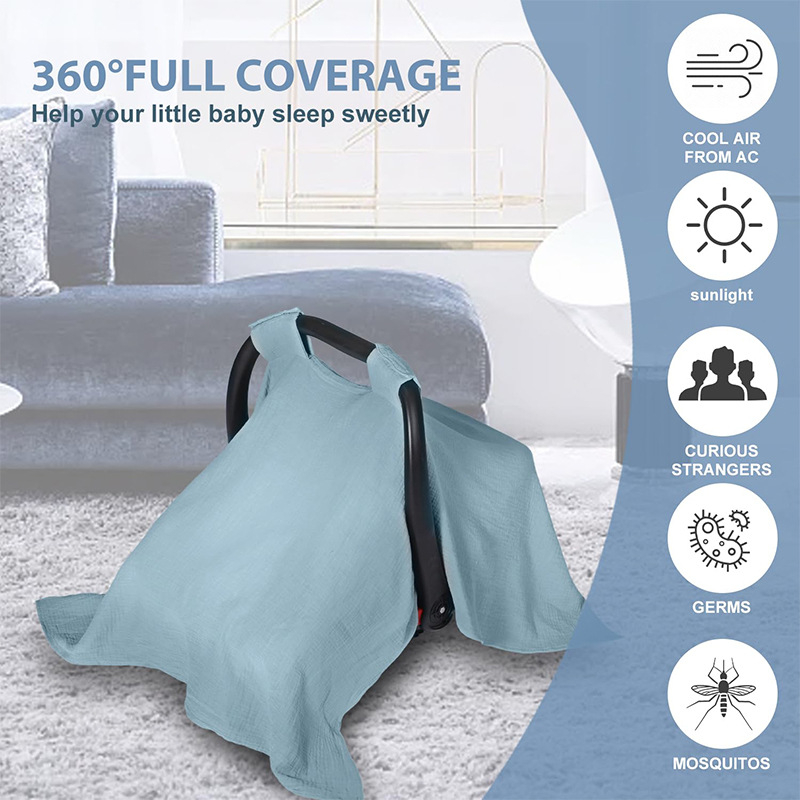 Naujagimių vežimėlio uždangalas, vėju atsparus, 100% medvilna, paprastas stilius, pavasaris 2024 (Medžiaga: 100% medvilnė; Stilius: paprastas; Sezona: pavasaris 2024; Tinkamas amžius: naujagimiams 0–12 mėnesių; Saugos lygis: A)