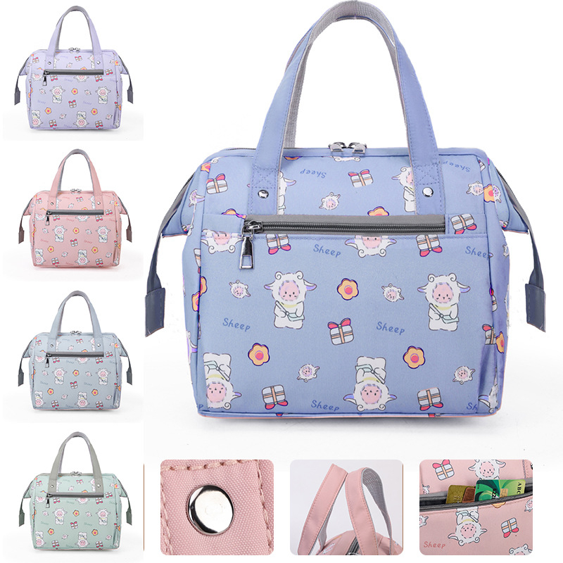 Τσάντα για μεσημεριανό από Oxford ύφασμα, αναπνεύσιμη κατασκευή, καμπύλος ιμάντας ώμου, επένδυση πολυεστέρα