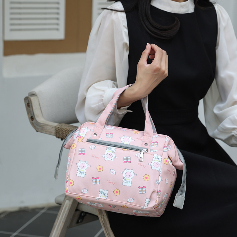 Τσάντα για μεσημεριανό από Oxford ύφασμα, αναπνεύσιμη κατασκευή, καμπύλος ιμάντας ώμου, επένδυση πολυεστέρα