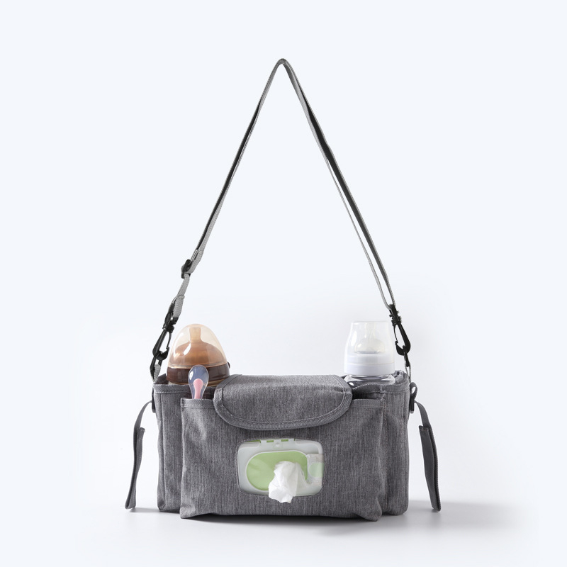 Чанта-органайзер за детска количка, полиестер, голям капацитет, мултифункционално съхранение