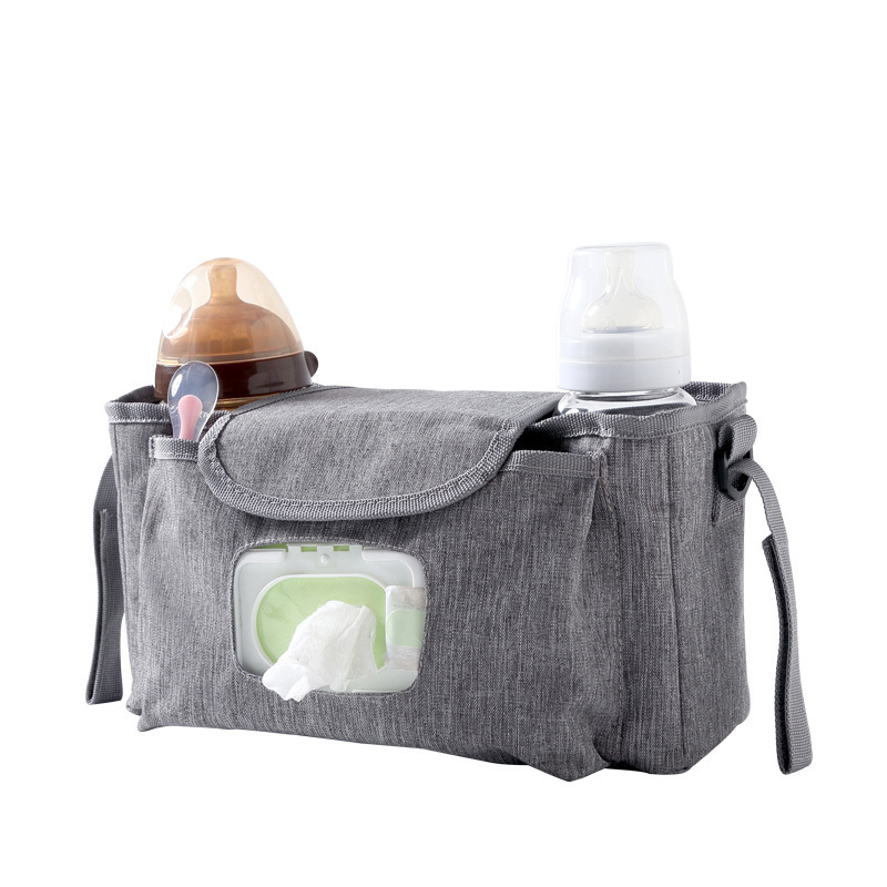 Чанта-органайзер за детска количка, полиестер, голям капацитет, мултифункционално съхранение
