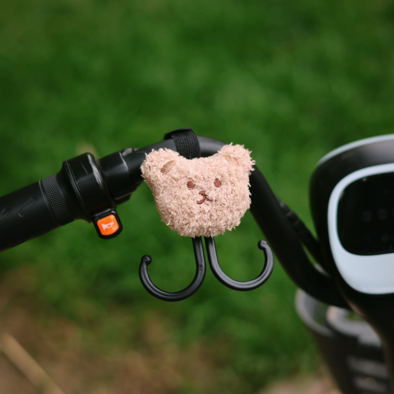 Kuka za kolica i upravljač — karikatura-stil smolna unutarnja skladišna kuka, univerzalna kuka za kolica, bicikle i električne bicikle