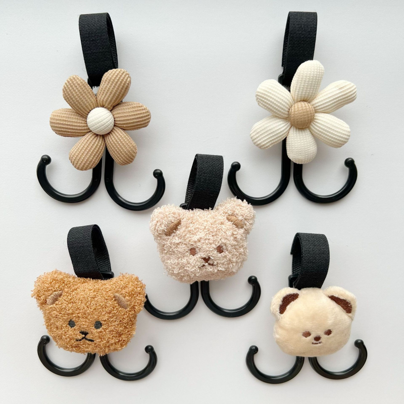 Kuka za kolica i upravljač — karikatura-stil smolna unutarnja skladišna kuka, univerzalna kuka za kolica, bicikle i električne bicikle