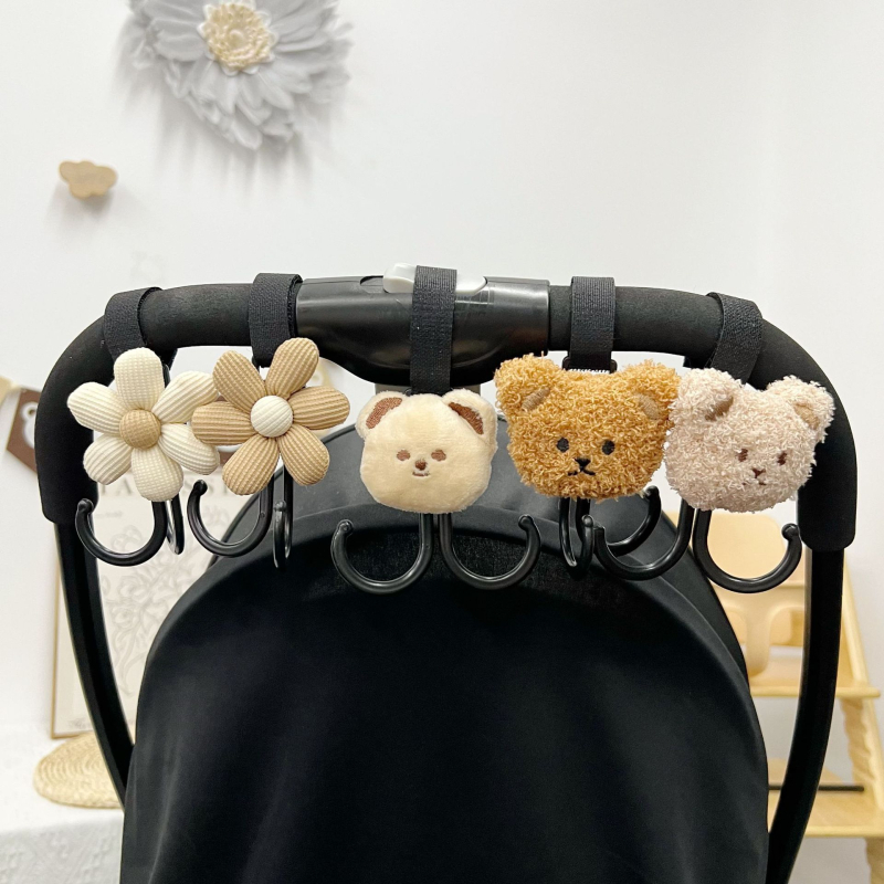 Kuka za kolica i upravljač — karikatura-stil smolna unutarnja skladišna kuka, univerzalna kuka za kolica, bicikle i električne bicikle