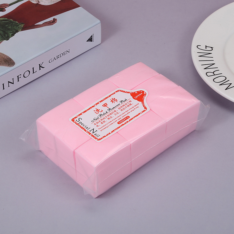 Μαντηλάκια βαμβακιού για αφαίρεση βερνικιού νυχιών, παχύτερα, χωρίς ίνες, μιας χρήσης (1000 τεμάχια; παχύτερα; χωρίς ίνες; για αφαίρεση)