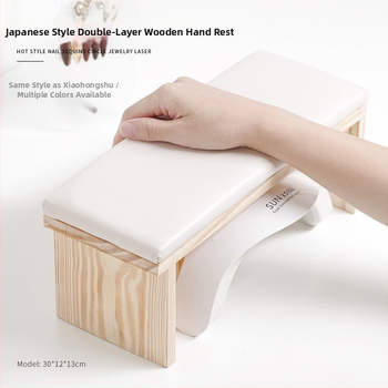 Ξύλινο μαξιλαράκι χεριού για μανικιούρ – μινιμαλιστικό φυσικό ξύλο, μοντέλο Nail Log Hand Pillow, 750 g, διάρκεια ζωής 3 ετών