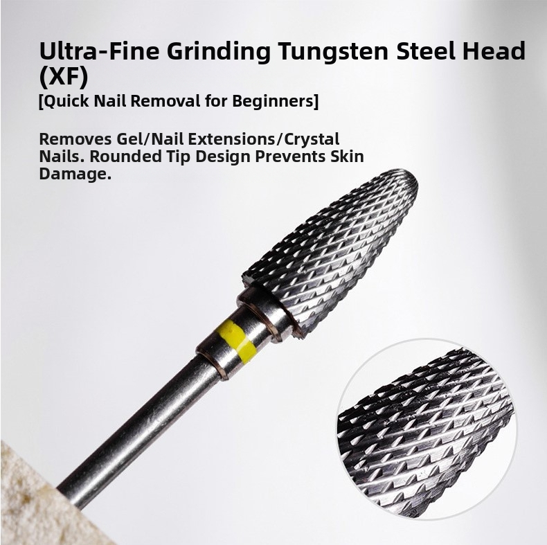 Κεφαλή λείανσης νυχιών από βολφράμιο ατσάλι, ανοξείδωτος χάλυβας, μη θερμαινόμενη, για αφαίρεση και σχήμα νυχιών