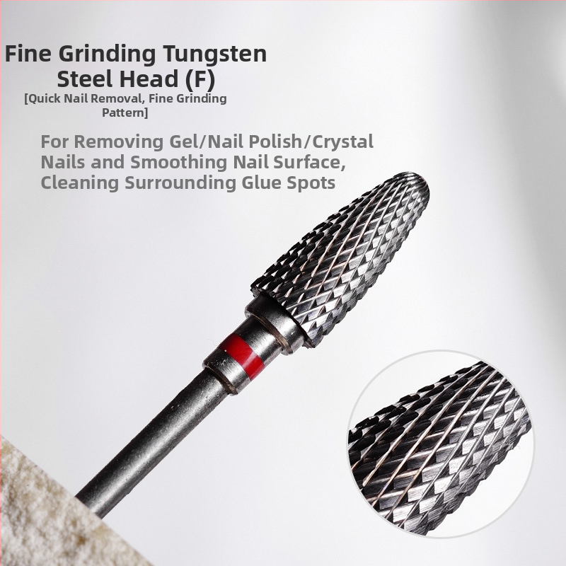 Κεφαλή λείανσης νυχιών από βολφράμιο ατσάλι, ανοξείδωτος χάλυβας, μη θερμαινόμενη, για αφαίρεση και σχήμα νυχιών