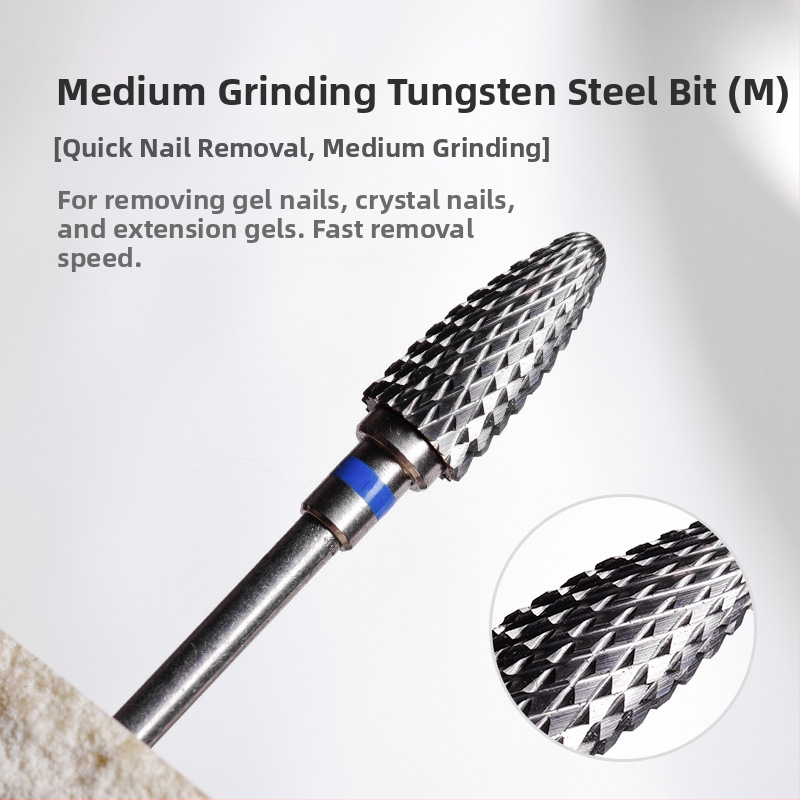 Κεφαλή λείανσης νυχιών από βολφράμιο ατσάλι, ανοξείδωτος χάλυβας, μη θερμαινόμενη, για αφαίρεση και σχήμα νυχιών