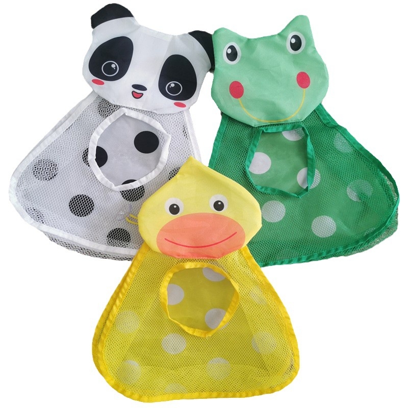 Окачваща се чанта за баня с карикатурен дизайн — полиестер, вакуумно закрепване, стенен монтаж, многофункционална