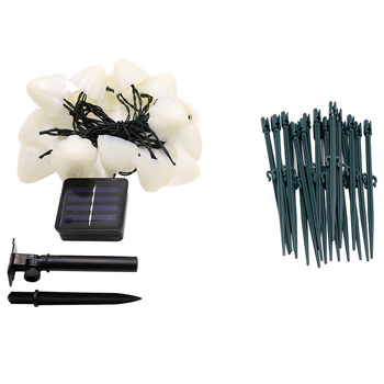 LED соларни гирлянди за външно осветление, форма на гъба, 10W, ≤36V, IP65, управление с копче