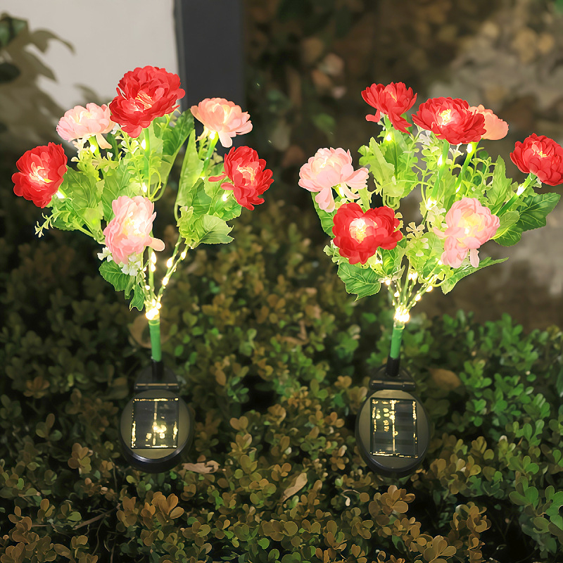 Λάμπα λουλουδιού snow lotus με 7 κεφάλια, εξωτερική διακοσμητική λάμπα κήπου με ηλιακή τροφοδοσία, IP65, 6–12 ώρες λειτουργίας, 0.3W, 1.2V, ζεστό φως, μηχανικός διακόπτης