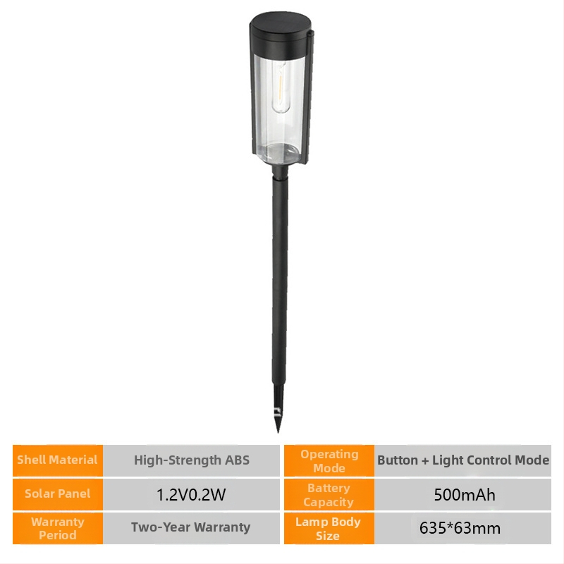 Saulės kiemo lemputė vejai, 10W LED, IP55 atspari vandeniui, ABS korpusas, veikimo laikas 6–12 val.