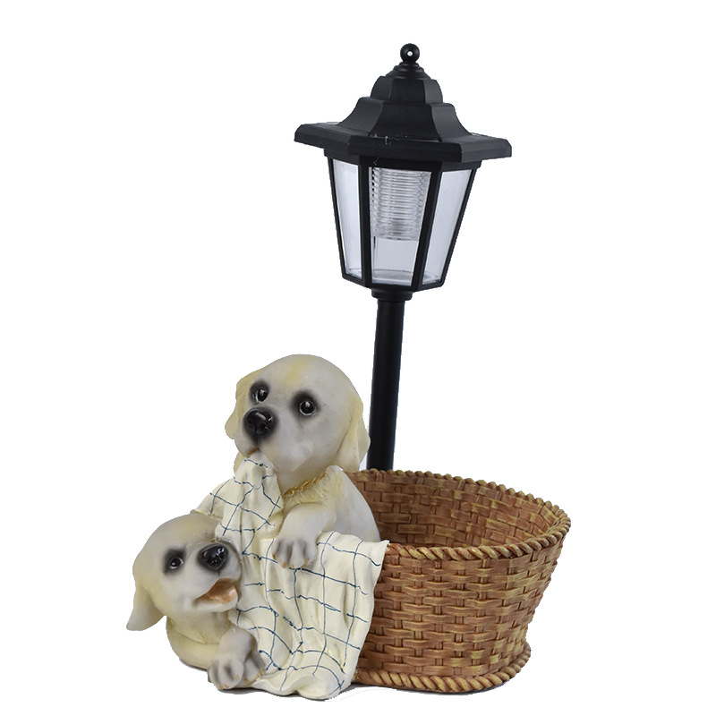 Λαμπτήρας κήπου από συνθετική ρητίνη με ζωικό μοτίβο – εξάγωνος σχεδιασμός – Zhongtuo