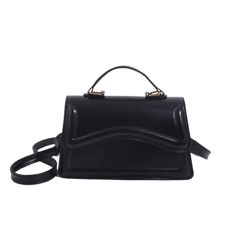 PU medžiagos stačiakampė crossbody rankinė su magnetiniu užsegimu, sintetinės odos įdaila, telefono kišenė