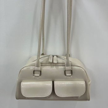 PU τσάντα για το μπράτσο σε αστικό στυλ με φερμουάρ, επένδυση πολυεστέρα και δύο ιμάντες