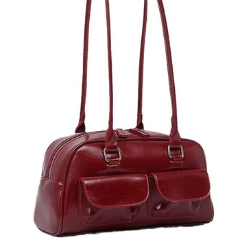 PU τσάντα για το μπράτσο σε αστικό στυλ με φερμουάρ, επένδυση πολυεστέρα και δύο ιμάντες