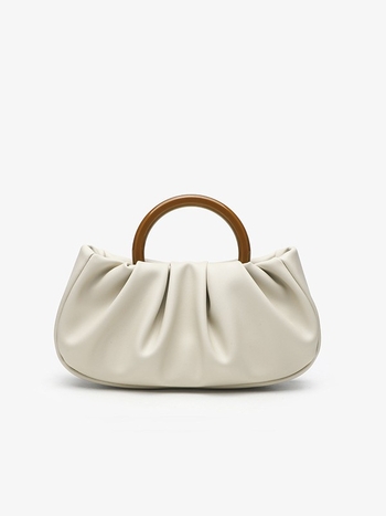 Дамска чанта с форма на пелмени в облачен стил, PU материал, магнитно закопчаване, полиестерна подплата