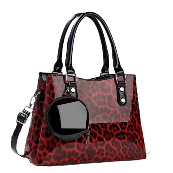 Τσάντα ώμου από PU, οριζόντια τετράγωνη μορφή, κλείσιμο με φερμουάρ, εσωτερικό με θήκη με φερμουάρ, επένδυση πολυεστέρα